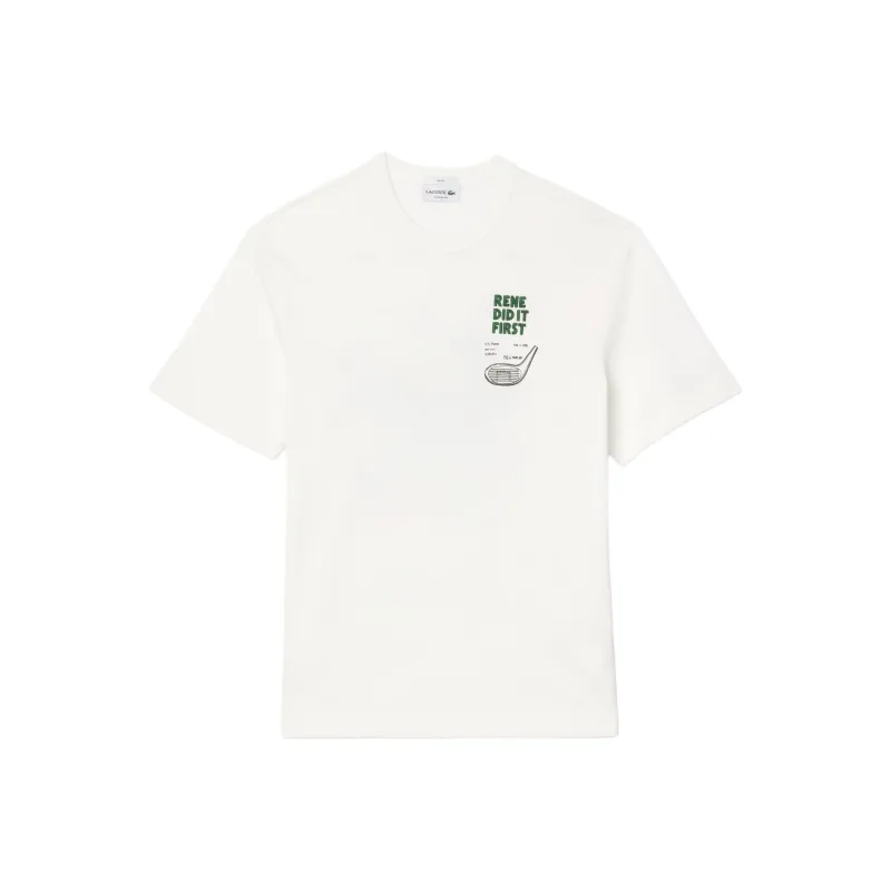 LACOSTE Regular T Shirt Unisex White-0