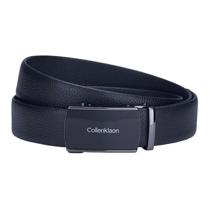 Coilenklaon Top Grain Cow Leather Belts Men's 3.5cm-3