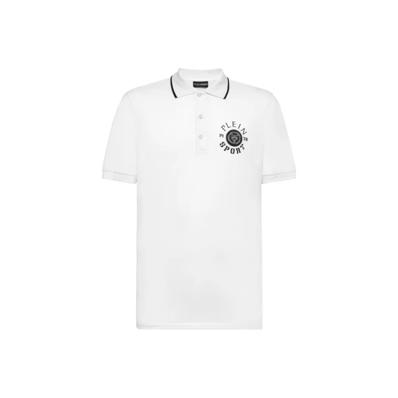 PLEIN SPORT Logo appliqué Cotton Polo Shirt-0