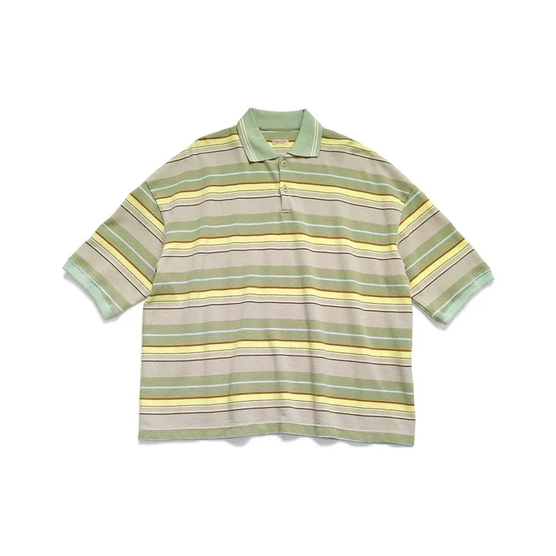 Kapital Striped Short sleeve Polo-0