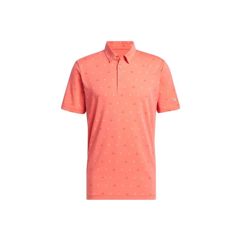 Adidas Go To Mini Crest Print Polo Shirt Polo Shirt Men's Orange-0