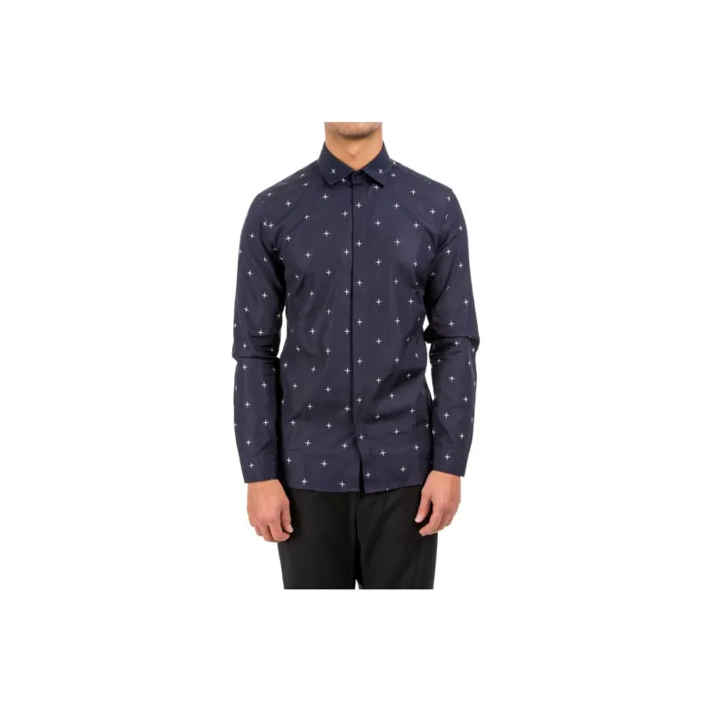 Neil Barrett Shirts Men Navy Blue-0