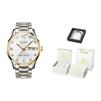 OLEVS Mechanical Movement Watch Men's Watches White Dial
