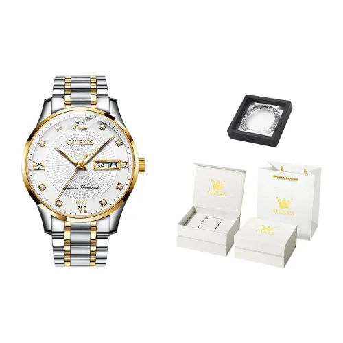 OLEVS Mechanical Movement Watch Men's Watches White Dial