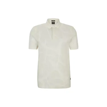 HUGO BOSS Patterned Cotton jacquard Polo Shirt