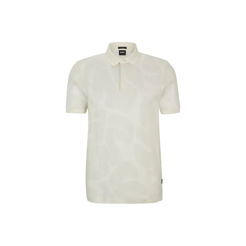 HUGO BOSS Patterned Cotton jacquard Polo Shirt-0