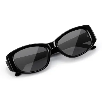 BERTHA Plate Frame Cat Eye Sunglasses Unisex Black, White