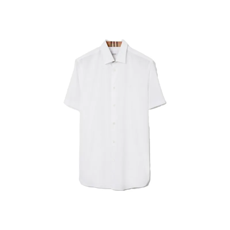Burberry Logo embroidered Cotton Shirt-0