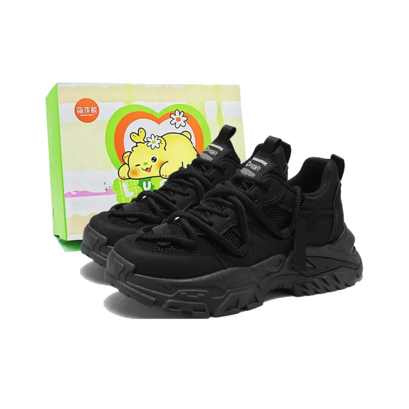 Budding Bear Anti Slip Wear Resistant Breathable Height Increasing Low Top Chunky Sneakers Men's Box-12