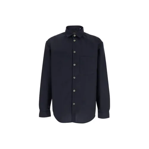 BE PLAIN Shirts Men Blue