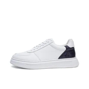 ESTEE GEEA Coverage Slip Resistant, Abrasion Resistant, Lightweight, Breathable Low Top Skateboard Shoes Men's White
