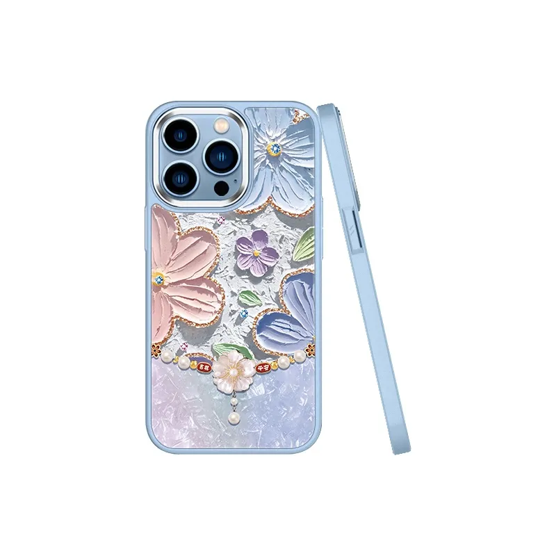 MSMF Glass Material Phone Cases Compatibility With Apple/Apple 14 Plus/16/15 Pro/13/12 Pro Max/11 Refreshing-16