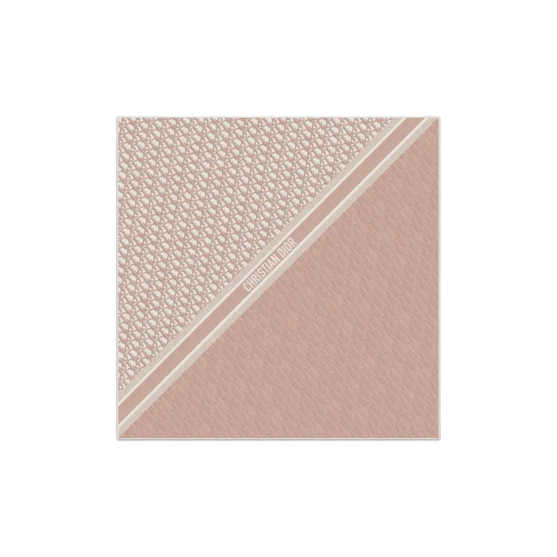 DIOR Mulberry Silk Scarves Unisex Pink-0