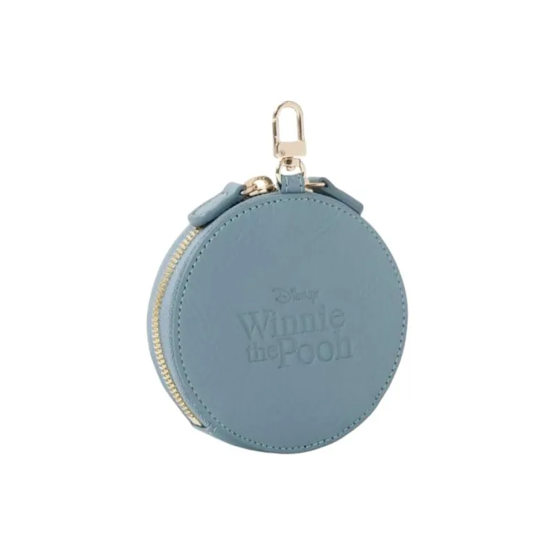Disney Cow Leather Coin Purse Women's Blue-2