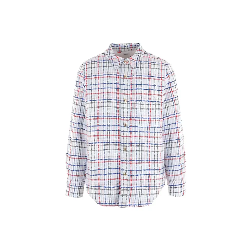 THOM BROWNE Gingham Check Buttoned Overshirt-0
