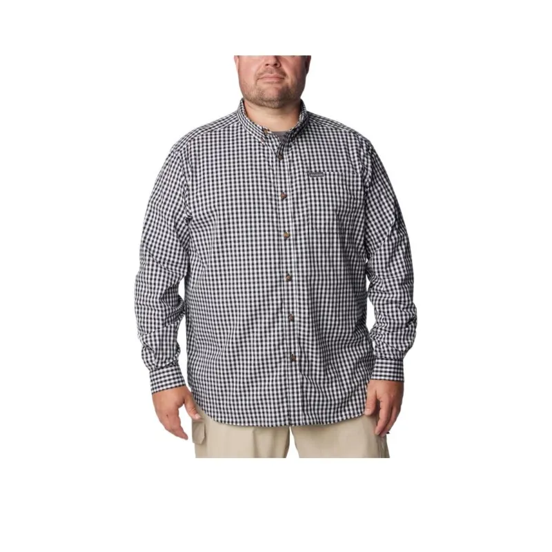 Columbia Men’s Rapid Rivers™ II Long Sleeve Shirt - Big Shirt Men's Black Everyday Plaid-0