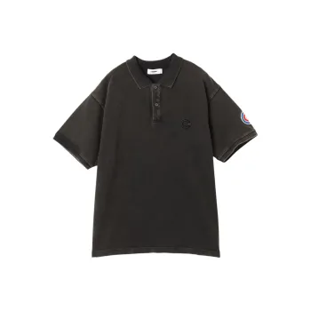 MLB Chicago Cubs PLEASURES SS25 Polo Shirt Unisex Charcoal Gray