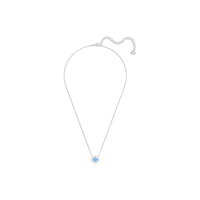 Swarovski Rhodium Plated Necklaces Women's Blue-3