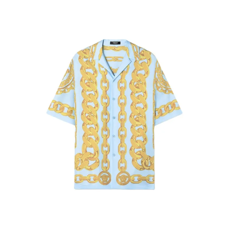 VERSACE Chain Link Printed Short Sleeved Shirt-0