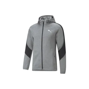 PUMA Evostripe Full-Zip Hoodie Sweatshirt Men's Gray