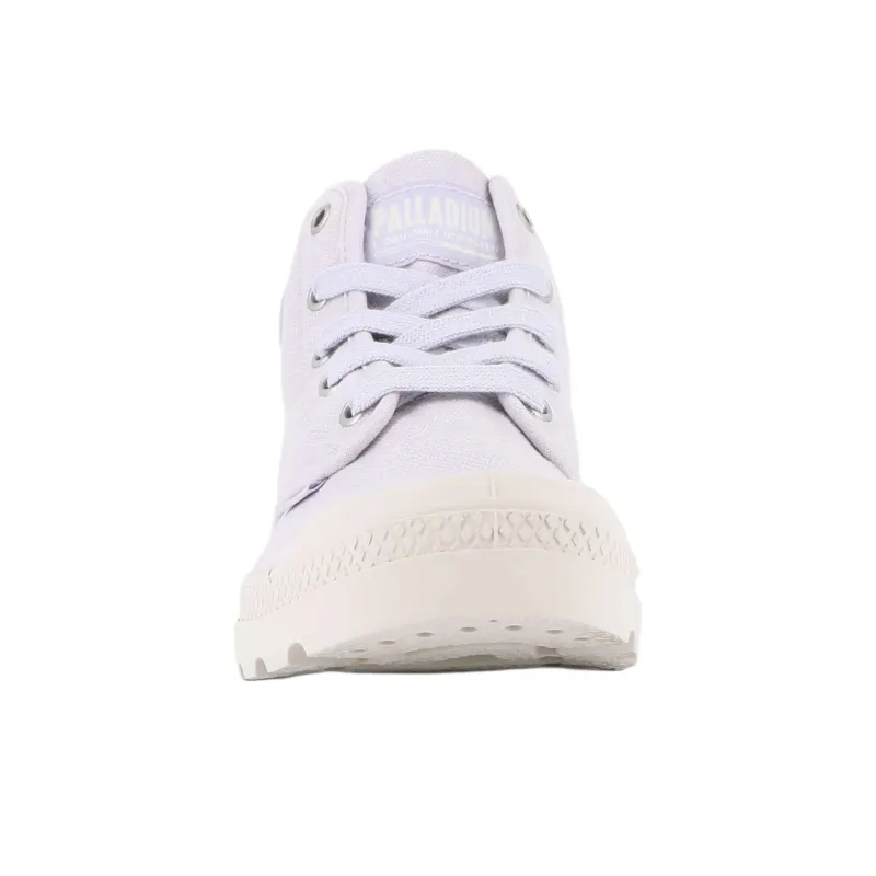 Palladium Pampa Anti Slip Wear Resistant High Top Canvas Shoes Women's Purple-3