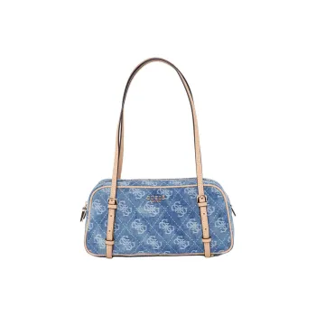 GUESS Fabric With Artificial Leather Shoulder Bag Women's Denim Blue