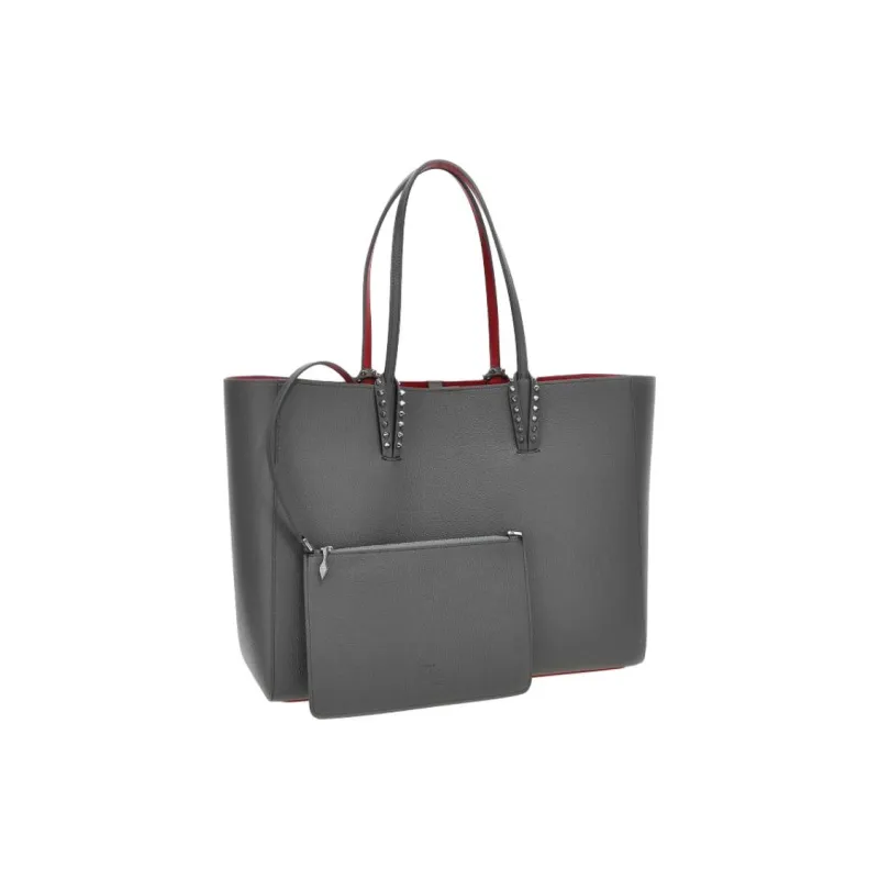 CL Cow Leather Tote Bag, Shopping Bag, Handbag, Shoulder Bag Tubas Women's Gray-2