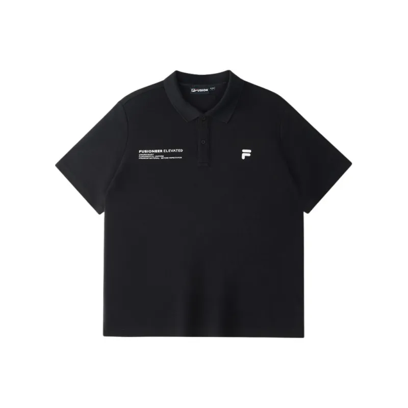 FILA FUSION FUSIONEER Polo Shirt Men's Jet Black BK-0