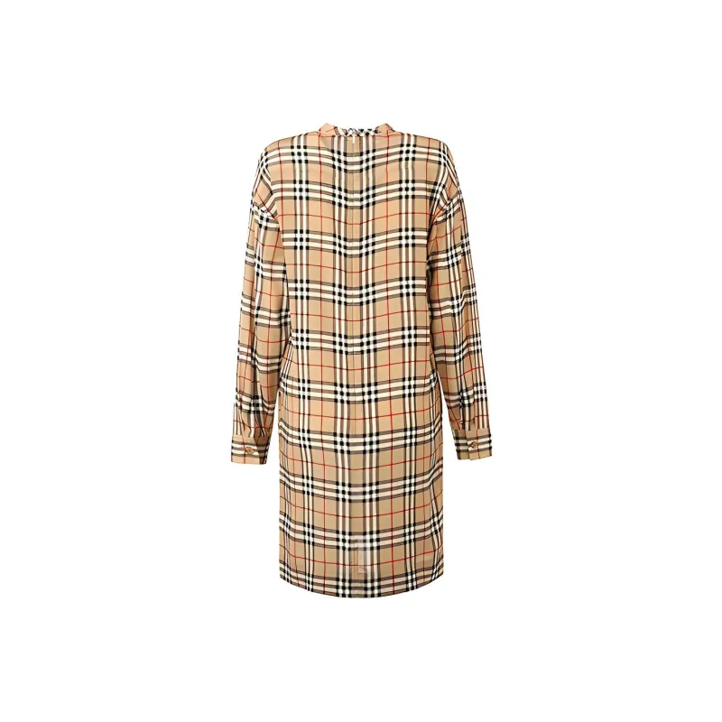 Burberry Long-Sleeved Dresses Women's Earth Yellow-1
