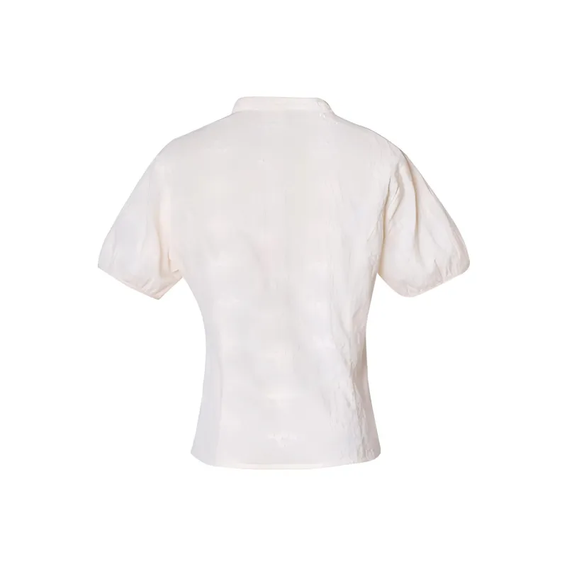 HONGNIAN Shirt Women's Beige Apricot-1