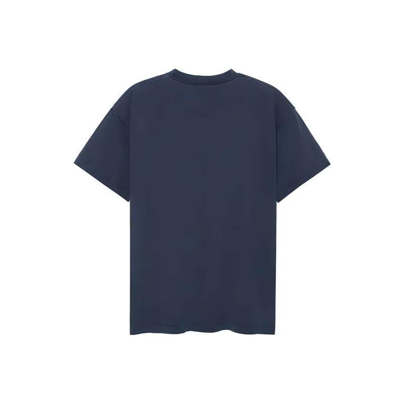Balenciaga Women's College 1917 Medium Fit T Shirt Blue-1