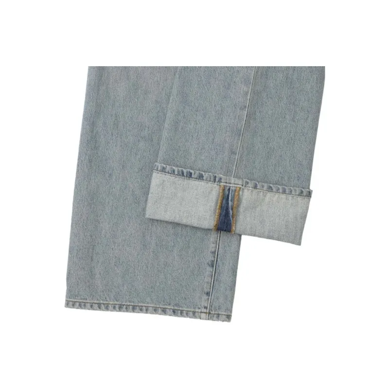LOEWE Logo Patch Wide Leg Jeans-3