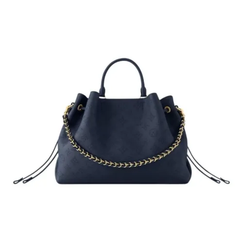 LOUIS VUITTON Bella Cow Leather Tote Bag, Shopping Bag, Shoulder Bag, Handbag Women's Dark Blue