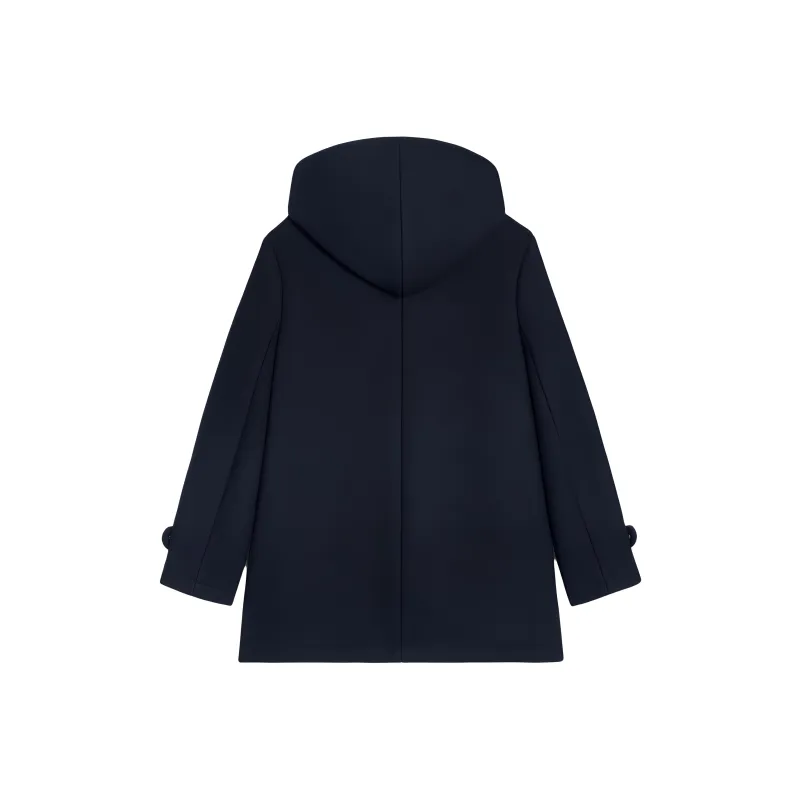 CELINE Hooded Triomphe Coat In Wool Felt-1