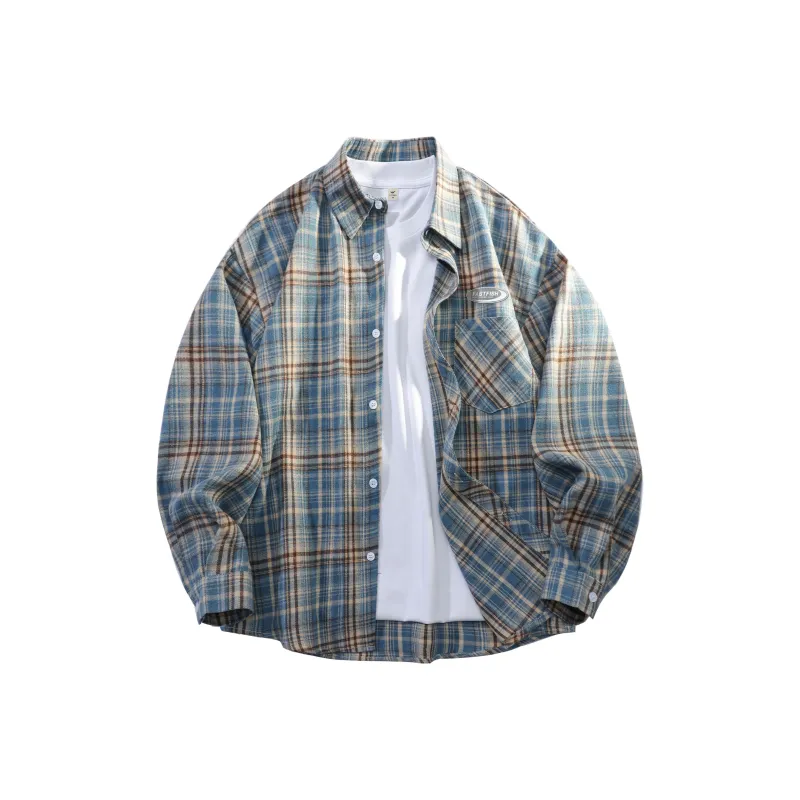 FASTFISH Shirt Unisex Red Plaid-8