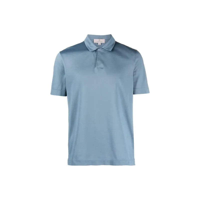 Canali Short-sleeve Cotton Polo Shirt-0