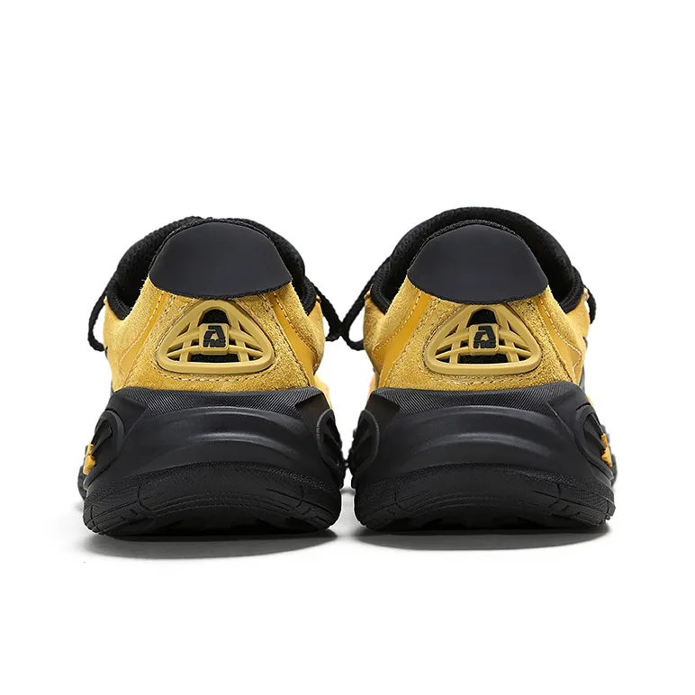 ADCDAVINCI Sun Collection Slip Resistant, Abrasion Resistant Cushioning Low Top Chunky Sneakers Unisex Cheese Yellow-4