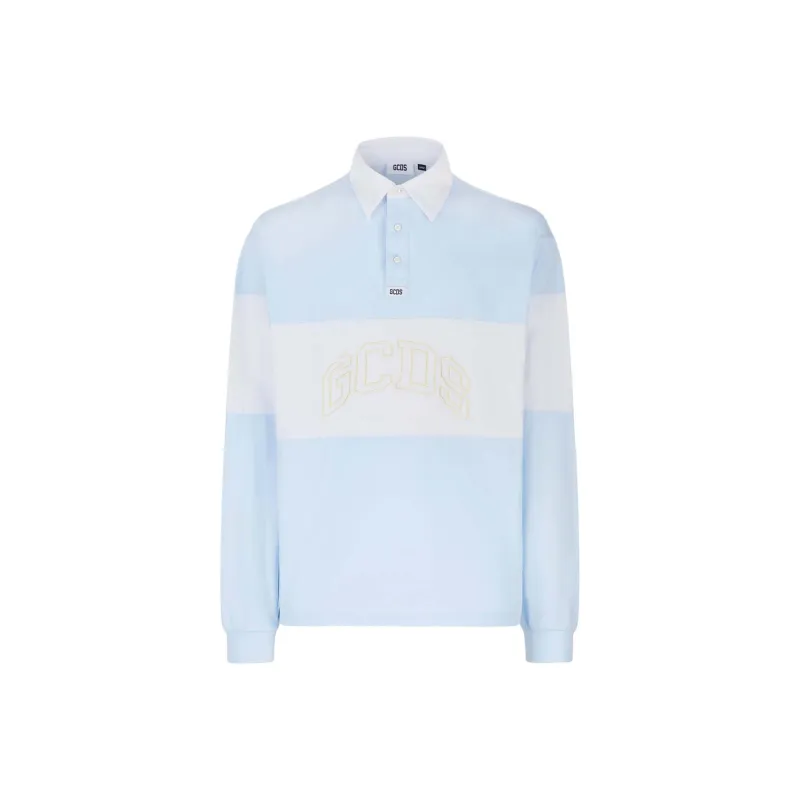 GCDS Logo embroidered Cotton Polo Shirt-0