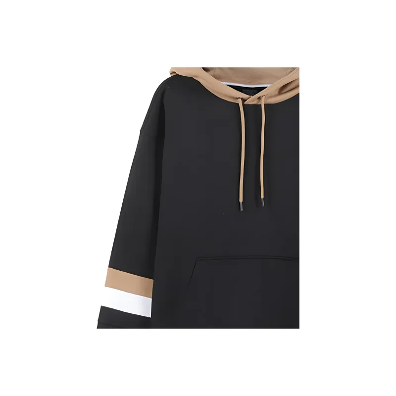 HUGO BOSS Striped Drawstring Hoodie-5