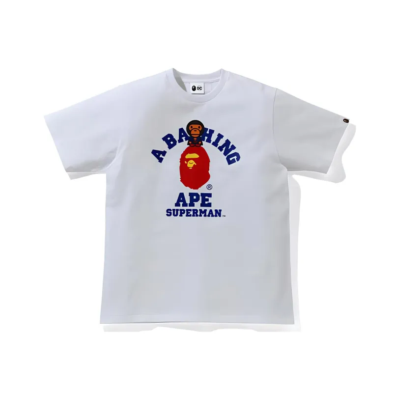 A BATHING APE X Dc Baby Milo Superman College Tee-0