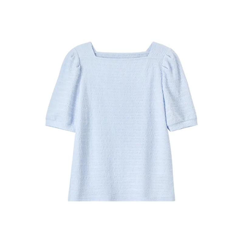 SENTUBILA Puff Sleeve T Shirt Women's-14