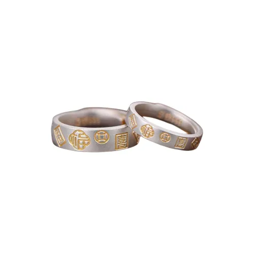 Stone Edge Poly 999 Fine Silver Sterling Silver Rings Unisex