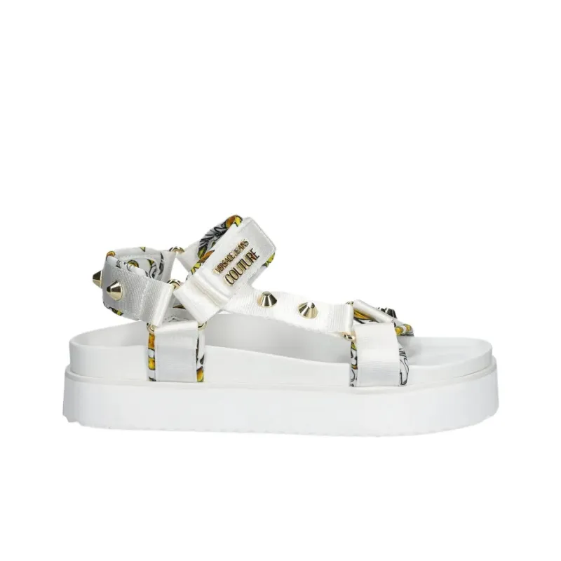 VERSACE JEANS COUTURE One Strap Sandals 4.5cm Women's White-1