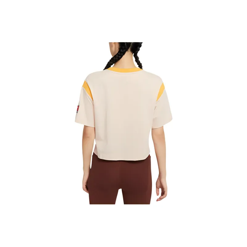 Nike Crop Tops Women's Yellow-1