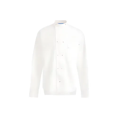 H&M Double Breasted Poplin Shirt Mens