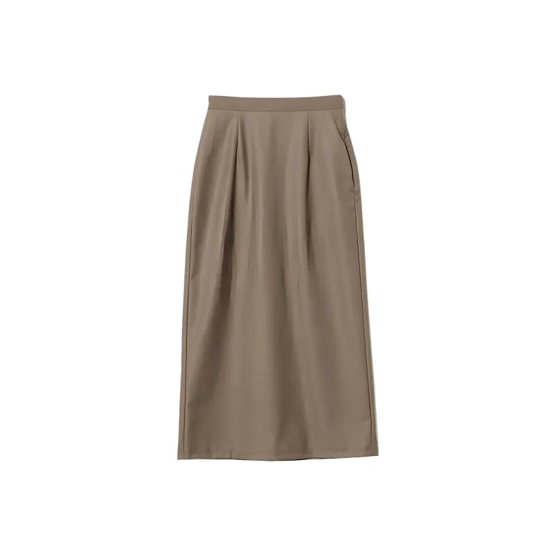 Beams Casual Long Skirt Women's Brown-2