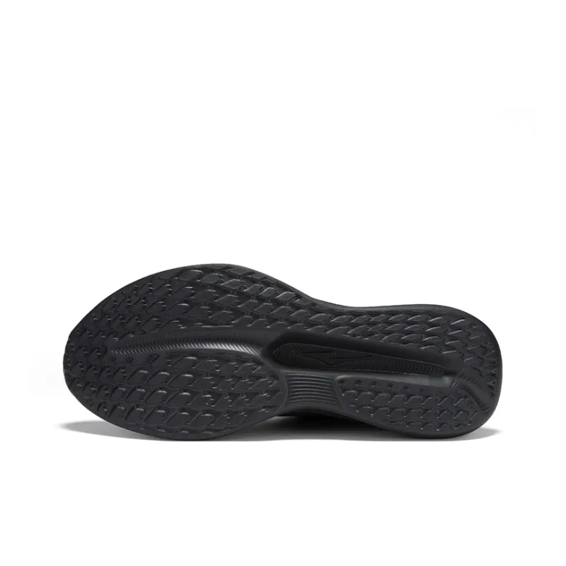 Erke Cushioning, Breathable, Lightweight Low Top Casual Running Shoes Men's Jet Black Carbon Gray-5