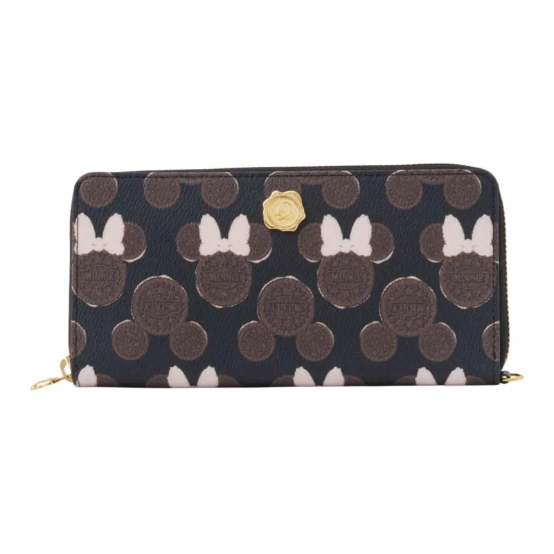 Disney Cotton With PVC With Cow Leather Wallet Unisex Black-0
