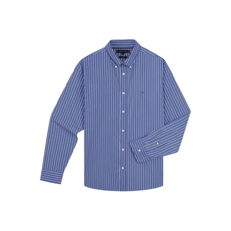 Tommy Hilfiger Shirt Men's Blue White Stripes-0