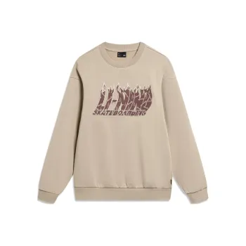 LiNing Phil Hackett Collaboration Collection Sweatshirt Unisex Light Brown Glaze